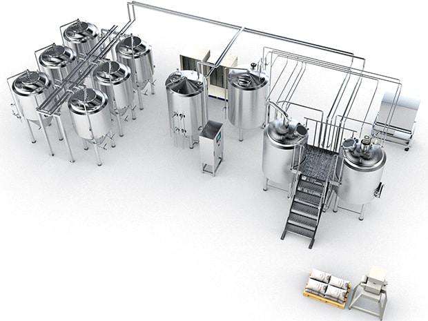 克朗斯 MicroCube 专为小批量啤酒准备的酿造设备